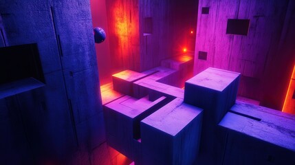 Aufkleber - maze game where a ball rolls through timed traps and moving platforms, solving puzzles to escape
