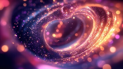 Fototapete - filled with shiny, glowing colors that flow and twist, creating a radiant, vibrant atmosphere.