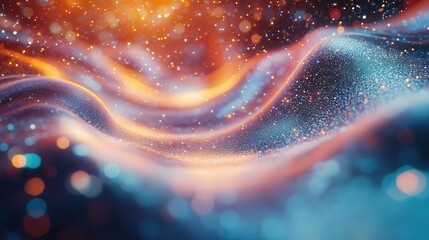 Aufkleber - shiny particle tunnel, with radiant colors sparkling in a continuous, swirling motion into infinity.