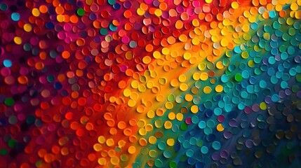 Aufkleber - rotating dots in an array of bright colors, moving in sync to create a colorful, swirling vortex of light