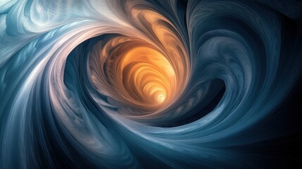 Aufkleber - dynamic abstract spiral layers, with swirling shapes that shift and morph, creating a sense of infinite motion and energy.