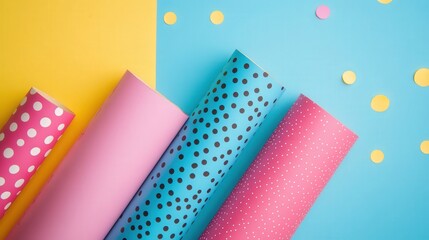 Aufkleber - gift wrapping paper with scattered holes, the clean, perforated design offering a unique take on traditional wrapping paper