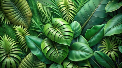green leaves background