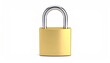 © Kotak - Golden Padlock Isolated on White Background Depicting Security and Privacy