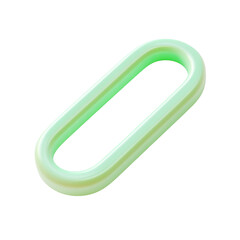 Poster - Minimalistic light green rounded rectangle on a clean white backdrop