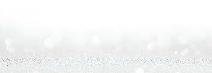 Poster - Sparkly silver glitter texture with bokeh effect adding depth and dreamy light background for festive designs