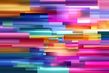 Fototapete - Vibrant Abstract Background with Horizontal Color Blocks