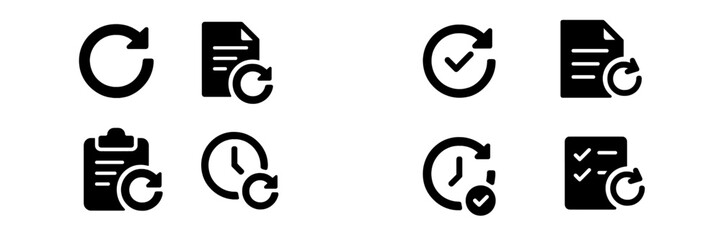 Leinwandbilder - Icons representing document processing and task management in a modern workspace environment