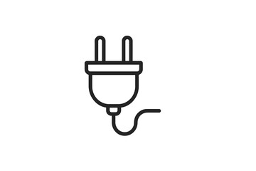 Aufkleber - Electric plug illustration representing power connection and energy usage in modern technology