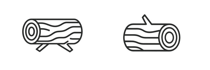 Poster - Log designs featuring two styles of wooden logs suitable for crafting or illustration use