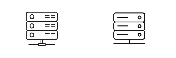 Fototapete - Collection of server icons representing data storage solutions and network infrastructure