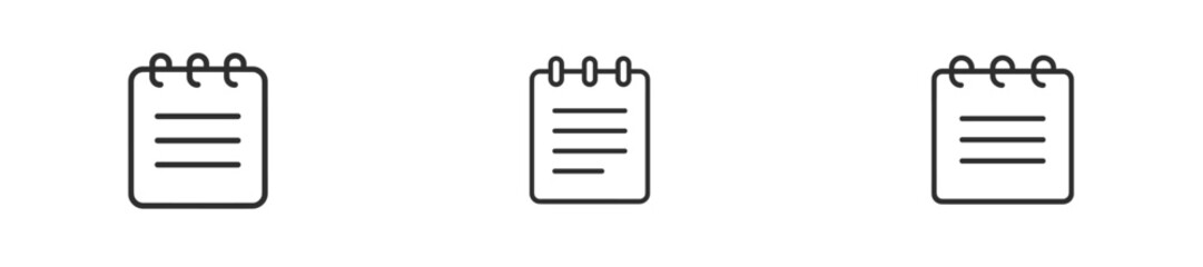 Poster - Notebook designs showcasing minimalistic style with simple lines on the covers viewed from the front