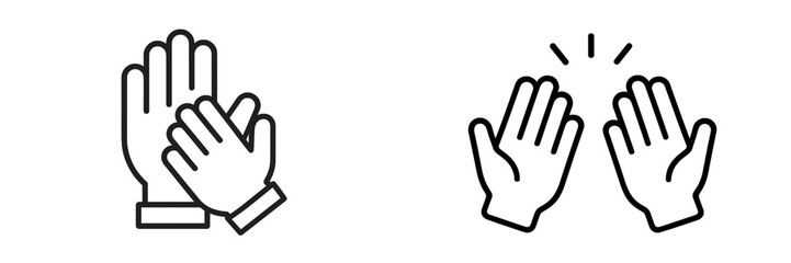 Aufkleber - Clapping hands in celebration at a community event during the afternoon in a vibrant public square