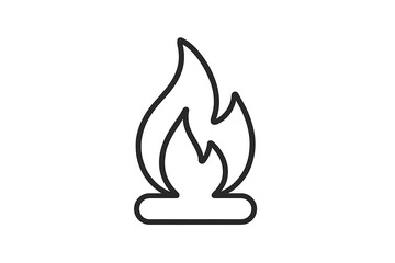 Fototapete - Flame symbol representing fire and warmth in a minimal design suitable for various applications