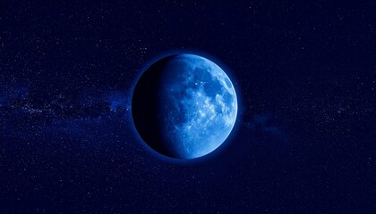 earth on black and blue background