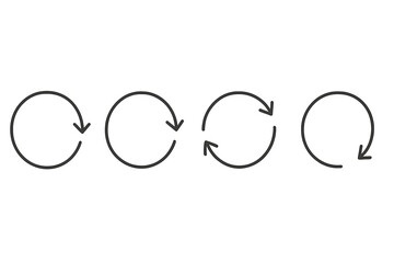 Leinwandbilder - Circular arrows indicating a continuous cycle or repetition, commonly used in design and interface graphics