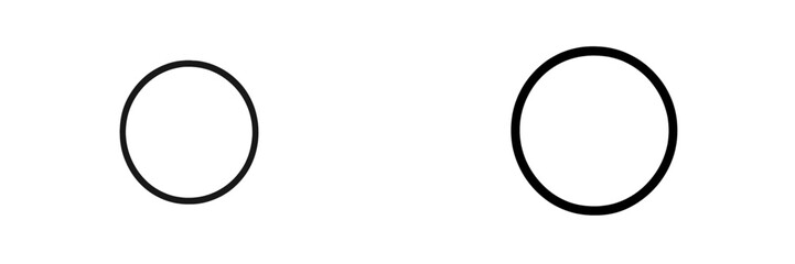 Leinwandbilder - Two simple black circles represented in a minimalist style showcasing geometric design and symmetry
