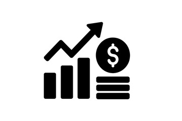 Poster - Growth in financial metrics with upward trend and dollar sign representation