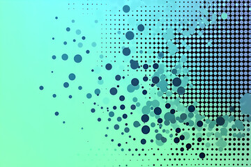 Poster - Abstract composition featuring gradient background and geometric circular dot patterns