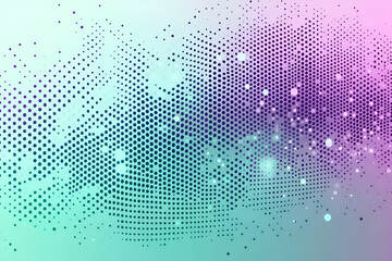 Poster - Abstract halftone gradient background with dots and modern pastel color blend
