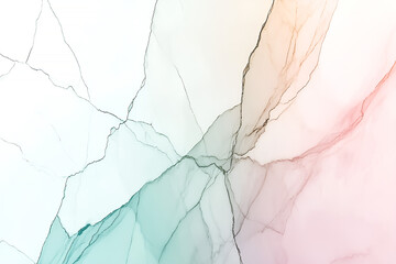 Poster - Abstract fluid art background with pastel colors and delicate vein structures
