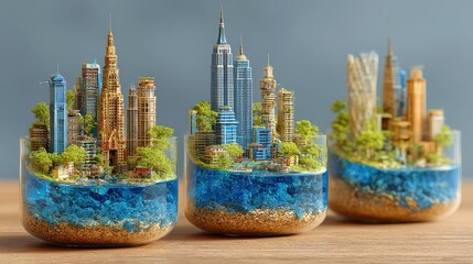 Poster - Futuristic Hourglass Symbolizing Urban Planning and Time Efficiency in Smart Cities, Innovative Design Reflecting Modern Living and Sustainable Development