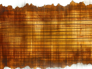 Poster - Abstract textured golden brown artwork with horizontal lines and organic edge design