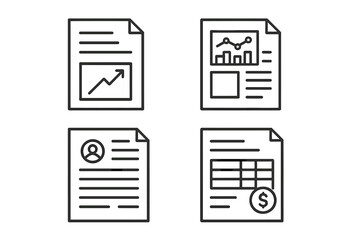 Aufkleber - Documents showcasing data analysis and financial reporting in a professional setting during working hours
