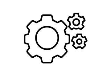 Poster - Gear design showcasing interlocking cogs representing mechanisms and engineering concepts in a minimalist style