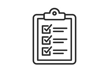 Poster - Checklist on clipboard with checked items indicating completed tasks at work desk in office environment