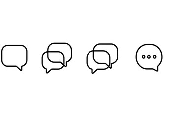 Poster - Graphic representation of conversation bubbles illustrating communication progression and pauses in dialogue exchange