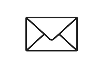 Poster - Open envelope design with simple outline suitable for invitations or messaging purposes