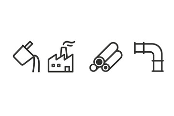 Poster - Industrial processes involving fuel, factory operations, and material handling in a manufacturing environment