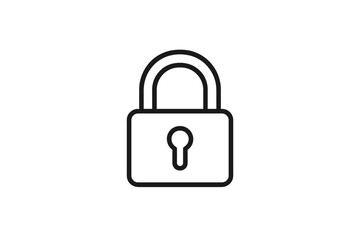 Poster - Simple lock icon representing security and privacy in digital communication or physical access control