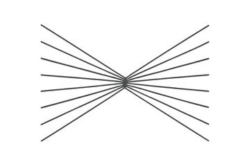 Poster - Lines radiating from a central point create a geometric pattern in minimalistic design
