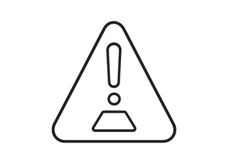 Poster - Caution symbol with exclamation mark and triangle shape indicating warning alert for safety procedures