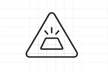 Poster - Warning symbol indicating alert or caution for safety in various environments