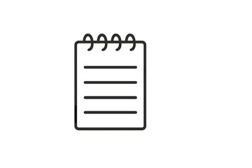 Poster - Notebook with blank pages ready for writing at any time of day in a minimalist style