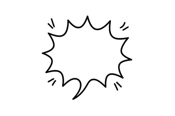Poster - Bold speech bubble design with sharp edges for creative communication and expression during brainstorming sessions