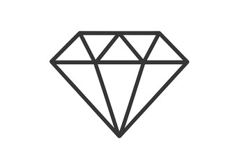 Poster - Diamond shape design illustrating clarity and elegance in a minimalist style for artistic and graphic use