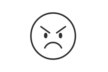 Poster - Angry face emoji expressing frustration and discontent, often used in digital communication and social media