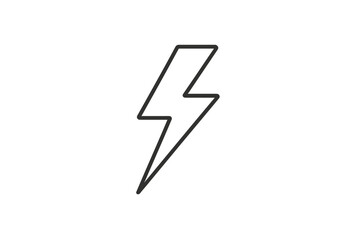 Poster - Bold lightning bolt symbol in simple design representing power and energy in a minimalist style