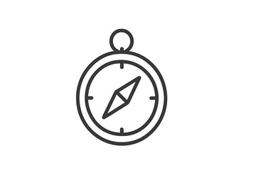 Poster - Vintage compass illustration for navigation and adventure enthusiasts in a simple and clean design