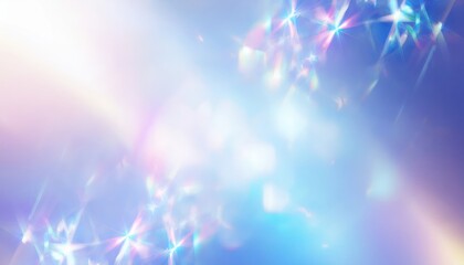 Aufkleber - iridescent dreamy holographic crystal shards on a pastel blue and lavender abstract background for digital design, print, and branding