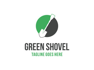 Poster - Gardening shovel circle shapes symbol icon design vector isolated on transparent background