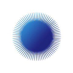 Poster - Abstract Blue Circular Design with Radial Spikes and Binary Code