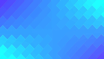 Poster - Abstract blue and turquoise gradient background with geometric diamond shapes and patterns suitable for various digital designs