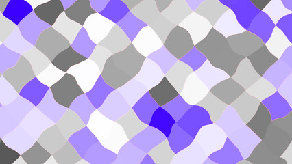 Poster - Abstract pattern featuring a grid of wavy shapes in shades of blue purple gray and white creating a visually appealing backdrop for creative projects