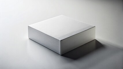 Poster - Abstract White Rectangular Object with Black Lines - Modern Minimalist Design Stock Photo