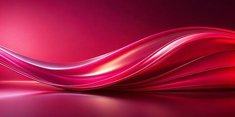 Poster - Abstract Red Gradient Background with Soft Pink Tones and Minimalist Lines